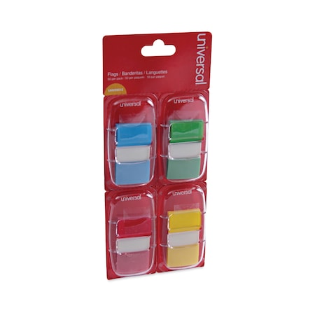 Universal Deluxe Pop-Up Page Flags, 1" x 1 3/4", Assorted Color, 50/Color, PK200 UNV99012